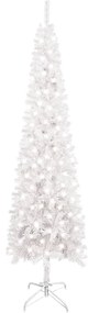 3077982 vidaXL Árvore de Natal fina com luzes LED 240 cm branco