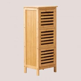 Estante Com Portas 35x80 Cm Em Bambu Bernadette Bambu - Sklum