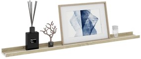 Prateleiras de parede 4 pcs 100x9x3 cm branco e carvalho sonoma