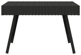 Mesa de apoio dobrável 60x40x38 cm vime PE preto