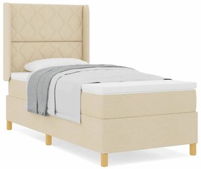 Cama Box com Colchão Creme - 90x200 cm