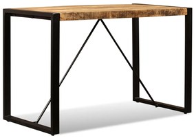 Mesa de jantar madeira de mangueira maciça áspera 120 cm