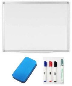 Quadro Branco 90x120cm Cerâmica Magnético Ayda com 4 Marcadores e Apagador
