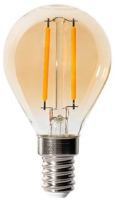 Set van 5 E14 dimbare LED lampen P45 goud 3W 250 lm 2200K