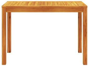 Mesa de jantar p/ jardim 110x55x75 cm madeira de acácia maciça