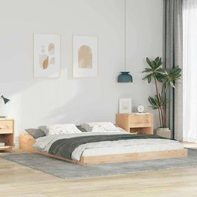 Estrutura da Cama Castanho 140 x 220 cm Madeira de pinho maciça