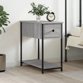 vidaXL Mesa de cabeceira 30x60x60 cm derivados madeira sonoma cinza
