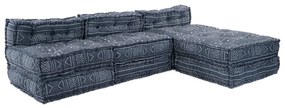 vidaXL Sofá Modular 4 pcs Estampa Índigo tecido