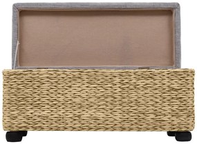 Conjunto de bancos 2 pcs erva marinha cinzento