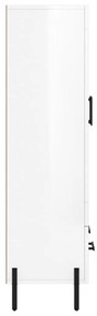 Aparador alto 69,5x31x115 cm derivados madeira branco brilhante