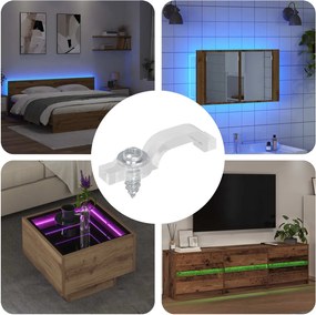 vidaXL Clipes de faixa LED 12 pcs Transparente 23,8 x 7,3 x 4,3 mm