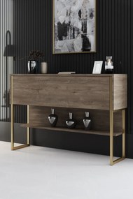 Cômoda Luxe – Dourado Nogueira – 120x80x30 cm