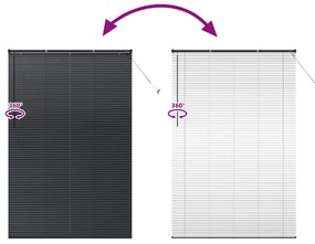 Persiana de Janela com cortinas Outros Manual Preto 140 x 220 cm Alumí
