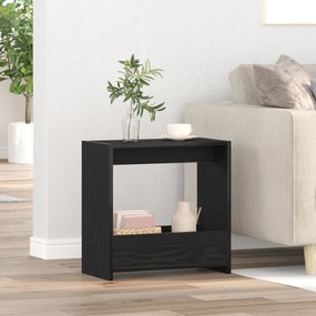 Mesa de Apoio vidaXL Preta em Madeira de Carvalho 50x26x50 cm
