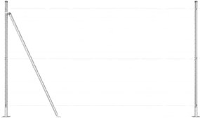 Postes de Cerca com Bases - 52 Peças - Ø32mm - 88,5cm - Aço Galvanizad