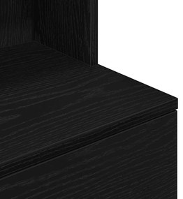 Mesa de cabeceira 39x35x125 cm derivados de madeira preto