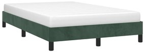 Estrutura de cama sem colchão 120x200 cm veludo verde-escuro