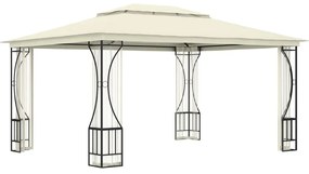 Gazebo com redes 300x400x265 cm creme
