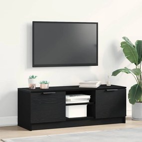 Estante para TV vidaXL Preto Carvalho 102x35x36,5 cm Madeira de engenharia