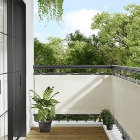 vidaXL Tela de varanda 75x800 cm 100% poliéster oxford creme