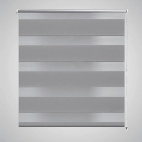 Estore de rolo 140 x 175 cm, linhas de zebra / Cinza