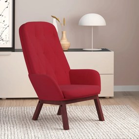 vidaXL Cadeira de descanso veludo vermelho tinto