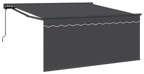 Toldo Retrátil Manual Antracite 300 x 250 cm Tecido