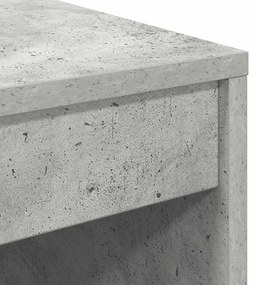 Secretária de Escrita Cinza Concreto MDF com visual concreto