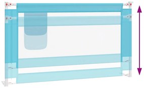 Barra de segurança p/ cama infantil tecido 140x25 cm azul