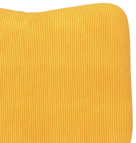 Poltrona Relaxante vidaXL Amarelo Claro em Tecido de Veludo