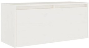 Móveis de TV 5 pcs madeira de pinho maciça branco