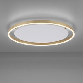 Luminária de teto latão 58,8 cm incl. LED regulável em 3 níveis - Zlatan Moderno