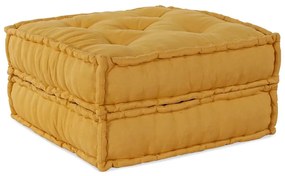 vidaXL Pufe modular 70x70x36 cm tecido amarelo