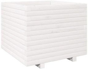 Vaso/floreira de jardim 60x60x49,5 cm pinho maciço branco