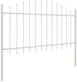 Cerca de Jardim com Topo em Arco Branco 1,7x1 m - Aço