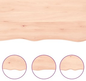 Prateleira de parede 100x30x(2-4)cm carvalho maciço não tratado