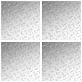 Placas de Alumínio Texturizadas 4 pcs Antiderrapante 50x50 cm