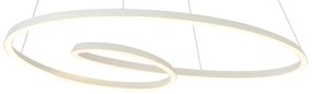 Candeeiro suspenso escandinavo bege 60cm incl. LED regulável em 3 níveis - Circuit Escandinavo