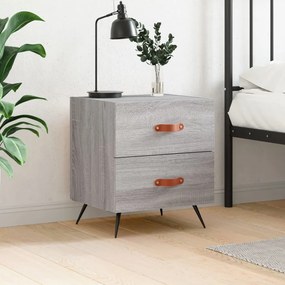 vidaXL Mesa cabeceira 40x35x47,5 cm derivados madeira sonoma cinza