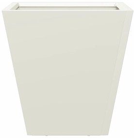 Vaso/floreira de jardim 30x30x30 cm aço branco