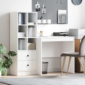 Mesa vidaXL Com Armazenamento Branca Madeira Industrializada