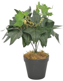 vidaXL Planta folhas de hera artificial com vaso 45 cm verde