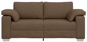 Sofá Loveseat Castanho de 140 cm em Tecido