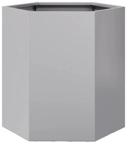 Vasos floreiras jardim 2 pcs hexagonal 46x40x45cm aço galvaniz.