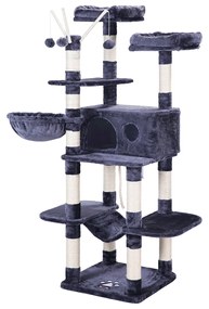 Árvore para gatos FEANDREA, Condomínio para gatos XXL, 164 cm, Cinza Fumê PCT087G01