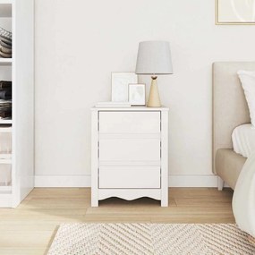 Criado-mudo vidaXL "DRAMMEN" Branco 45x35x56 cm Madeira Sólida de Pinh