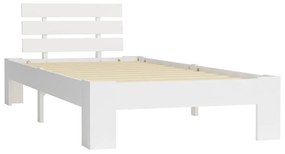 Estrutura de cama 90x200 cm pinho maciço branco