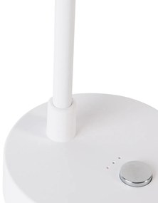 Candeeiro de mesa branco incl. LED regulável em 3 etapas recarregável - Telescópio Moderno