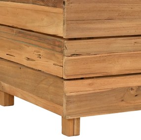 Vaso/floreira 100x40x55 cm madeira de teca reciclada e aço