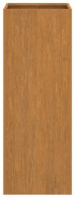 Vaso/floreira 32x29x75 cm aço corten